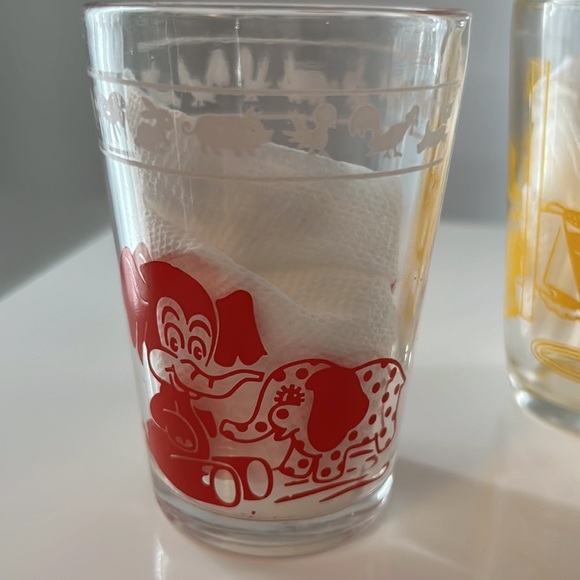 3 1950’s Swanky Swigs Hazel Atlas juice glasses - Picture 6 of 9
